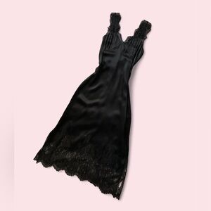CAMI NYC  SILK & LACE MIDI SLIP DRESS SIZE: XXS